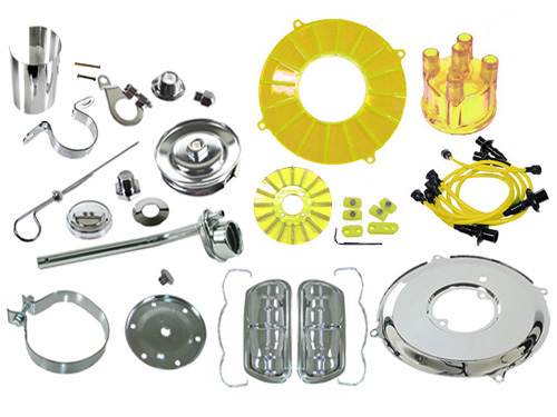 VW Engine Trim Kit - Super Deluxe Chrome - Yellow