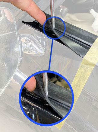 Karmann Ghia Outside Scraper Installation