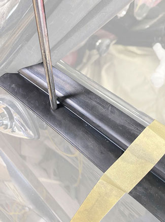 Karmann Ghia Outside Scraper Installation