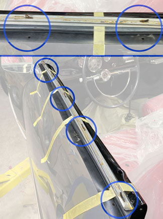 Karmann Ghia Outside Scraper Installation