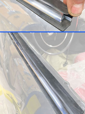 Karmann Ghia Outside Scraper Installation