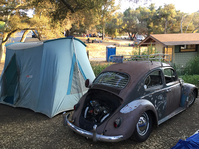 1964 VW Beetle with Vintage Coleman Tent