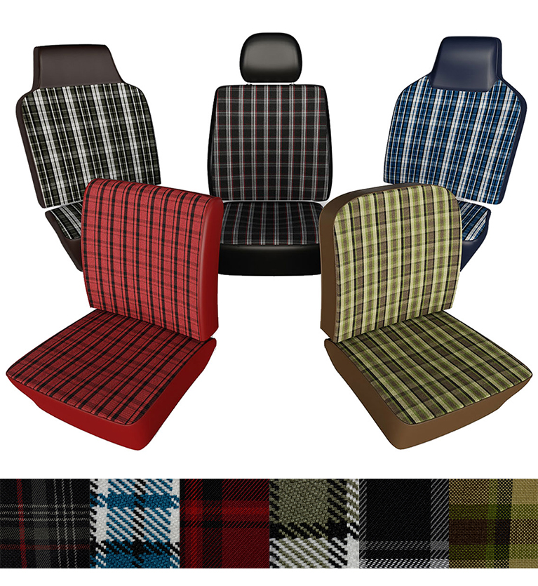 Vintage Style Tartan-Plaid Automotive Upholstery Fabrics