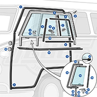 Type 2 Door Rubber Diagram