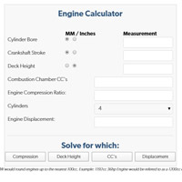 VW Engine Specification Charts