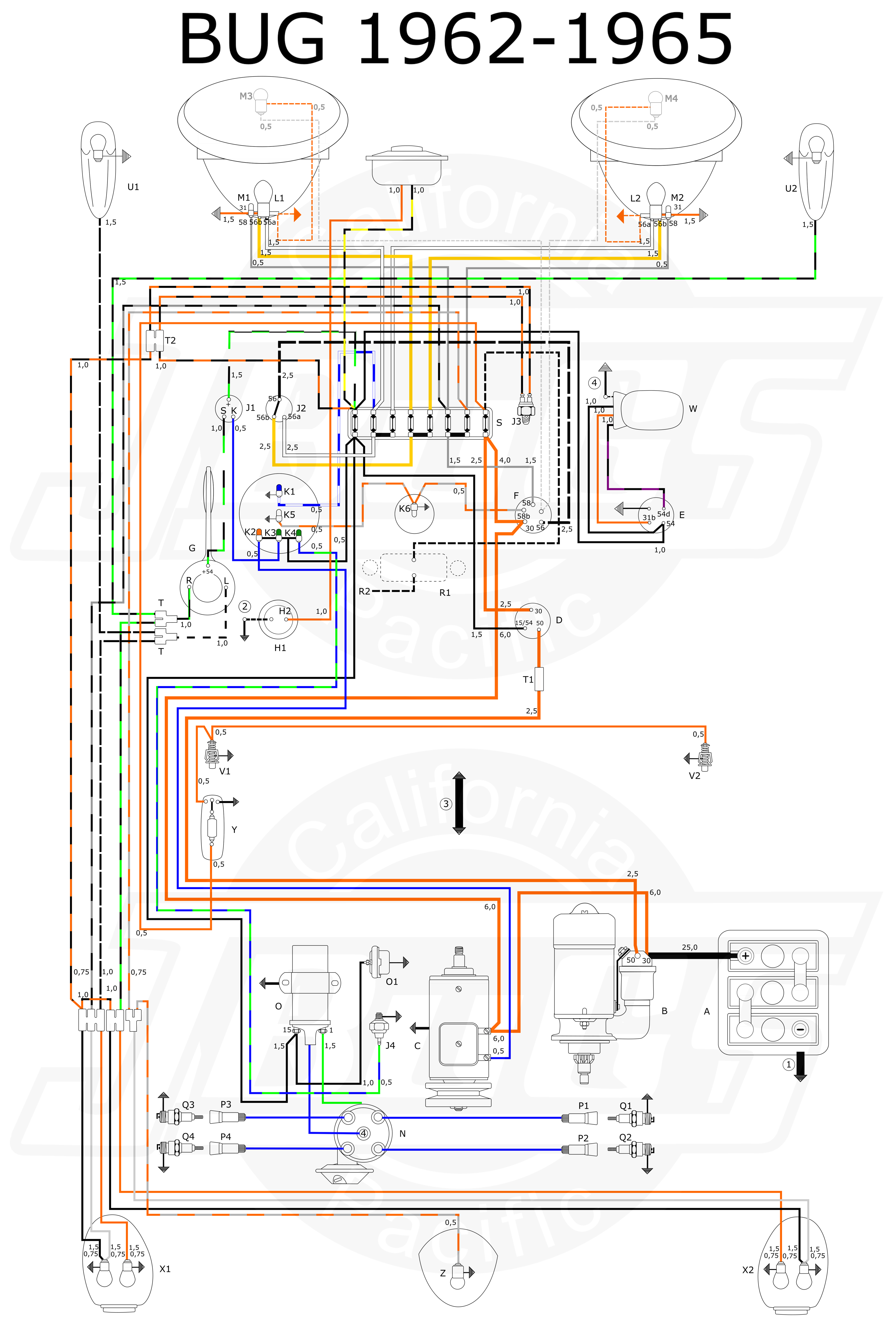 1963 Vw Beetle Wiring Diagram from www.jbugs.com