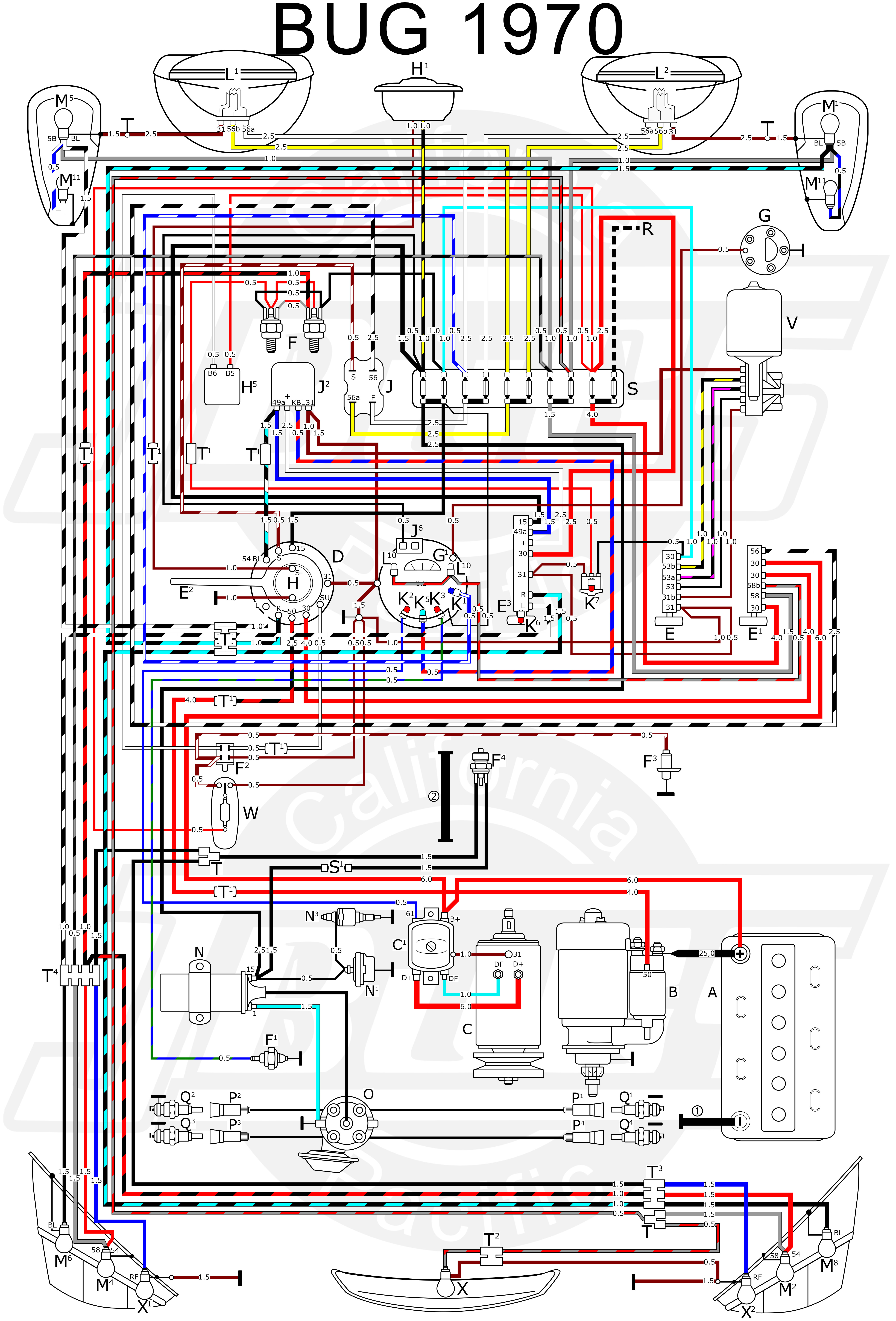 1971 Volkswagen Super Beetle Wiring Diagram Wiring Diagram And